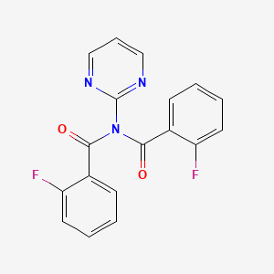 2-fluoro-N-[(2-fluorophenyl)carbonyl]-N-(pyrimidin-2-yl)benzamide