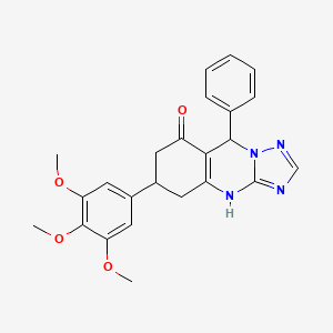 9-Phenyl-6-(3,4,5-trimethoxyphenyl)-5,6,7,9-tetrahydro[1,2,4]triazolo[5,1-b]quinazolin-8-ol