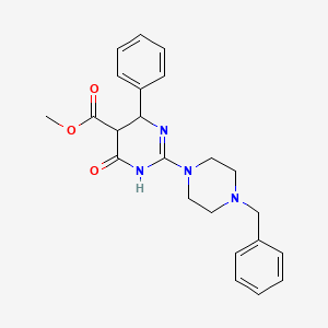 Methyl 2-(4-benzylpiperazin-1-yl)-4-oxo-6-phenyl-1,4,5,6-tetrahydropyrimidine-5-carboxylate