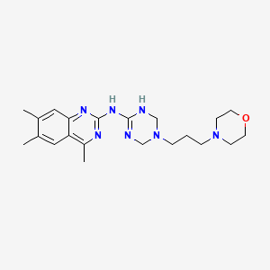 4,6,7-trimethyl-N-{5-[3-(morpholin-4-yl)propyl]-1,4,5,6-tetrahydro-1,3,5-triazin-2-yl}quinazolin-2-amine