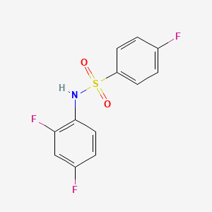 molecular formula C12H8F3NO2S B11179628 N-(2,4-difluorophenyl)-4-fluorobenzenesulfonamide 