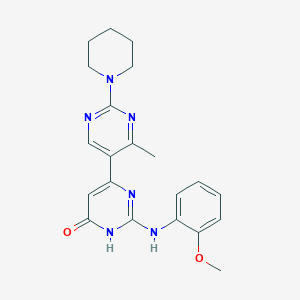 molecular formula C21H24N6O2 B11179630 2-[(2-methoxyphenyl)amino]-4'-methyl-2'-(piperidin-1-yl)-4,5'-bipyrimidin-6(1H)-one 