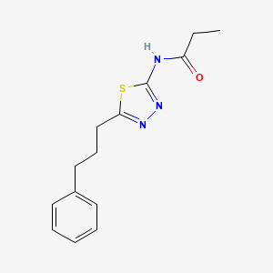 N-[5-(3-phenylpropyl)-1,3,4-thiadiazol-2-yl]propanamide