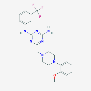 6-{[4-(2-methoxyphenyl)piperazin-1-yl]methyl}-N-[3-(trifluoromethyl)phenyl]-1,3,5-triazine-2,4-diamine