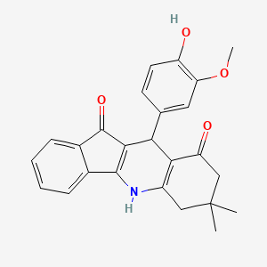 10-(4-hydroxy-3-methoxyphenyl)-7,7-dimethyl-6,7,8,10-tetrahydro-5H-indeno[1,2-b]quinoline-9,11-dione