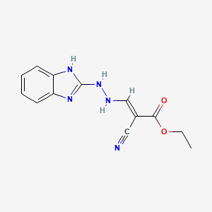 ethyl (2E)-3-[2-(1H-benzimidazol-2-yl)hydrazinyl]-2-cyanoprop-2-enoate