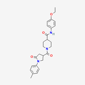 N-(4-ethoxyphenyl)-1-[1-(4-methylphenyl)-5-oxopyrrolidine-3-carbonyl]piperidine-4-carboxamide