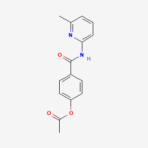 4-[(6-Methylpyridin-2-yl)carbamoyl]phenyl acetate