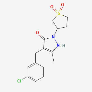 4-(3-chlorobenzyl)-1-(1,1-dioxidotetrahydrothiophen-3-yl)-3-methyl-1H-pyrazol-5-ol