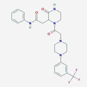 2-[3-oxo-1-({4-[3-(trifluoromethyl)phenyl]piperazin-1-yl}acetyl)piperazin-2-yl]-N-phenylacetamide