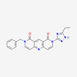 2-benzyl-8-(3-ethyl-1H-1,2,4-triazol-5-yl)pyrido[4,3-b][1,6]naphthyridine-1,9(2H,8H)-dione