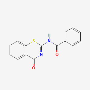 molecular formula C15H10N2O2S B11179763 N-(4-oxo-1,3-benzothiazin-2-yl)benzamide 