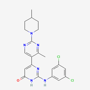 molecular formula C21H22Cl2N6O B11179777 2-[(3,5-Dichlorophenyl)amino]-4'-methyl-2'-(4-methylpiperidin-1-YL)-1,6-dihydro-[4,5'-bipyrimidin]-6-one 