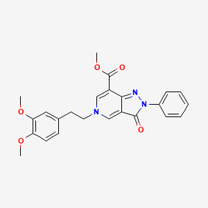 Methyl 5-[2-(3,4-dimethoxyphenyl)ethyl]-3-oxo-2-phenyl-2H,3H,5H-pyrazolo[4,3-C]pyridine-7-carboxylate