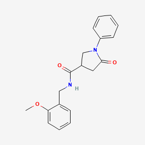 N-(2-methoxybenzyl)-5-oxo-1-phenylpyrrolidine-3-carboxamide