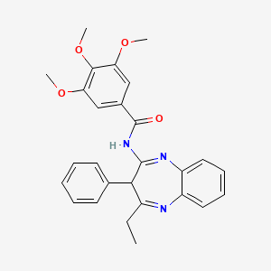 N-(4-ethyl-3-phenyl-3H-1,5-benzodiazepin-2-yl)-3,4,5-trimethoxybenzamide