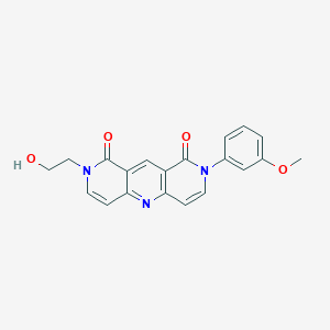 2-(2-hydroxyethyl)-8-(3-methoxyphenyl)pyrido[4,3-b][1,6]naphthyridine-1,9(2H,8H)-dione