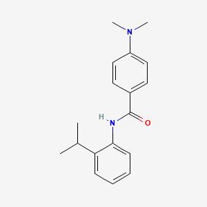 molecular formula C18H22N2O B11179858 4-(dimethylamino)-N-[2-(propan-2-yl)phenyl]benzamide 