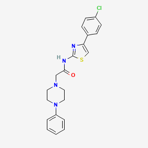 N-[4-(4-chlorophenyl)-1,3-thiazol-2-yl]-2-(4-phenylpiperazin-1-yl)acetamide