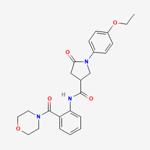 1-(4-ethoxyphenyl)-N-[2-(morpholine-4-carbonyl)phenyl]-5-oxopyrrolidine-3-carboxamide