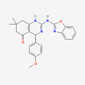 2-(1,3-Benzoxazol-2-ylamino)-4-(4-methoxyphenyl)-7,7-dimethyl-4,6,7,8-tetrahydroquinazolin-5-ol