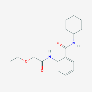 molecular formula C17H24N2O3 B11179935 N-cyclohexyl-2-[(ethoxyacetyl)amino]benzamide 