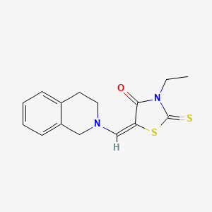 (5E)-5-(3,4-dihydroisoquinolin-2(1H)-ylmethylidene)-3-ethyl-2-thioxo-1,3-thiazolidin-4-one