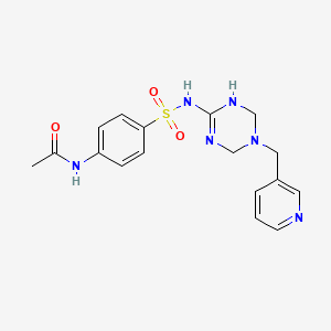 molecular formula C17H20N6O3S B11179939 N-(4-{[5-(pyridin-3-ylmethyl)-1,4,5,6-tetrahydro-1,3,5-triazin-2-yl]sulfamoyl}phenyl)acetamide 