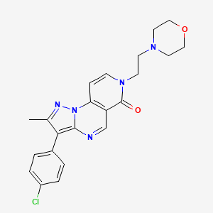 3-(4-chlorophenyl)-2-methyl-7-(2-morpholinoethyl)pyrazolo[1,5-a]pyrido[3,4-e]pyrimidin-6(7H)-one