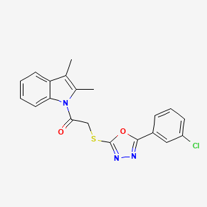 2-{[5-(3-chlorophenyl)-1,3,4-oxadiazol-2-yl]sulfanyl}-1-(2,3-dimethyl-1H-indol-1-yl)ethanone