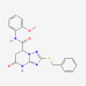 2-(benzylsulfanyl)-N-(2-methoxyphenyl)-5-oxo-4,5,6,7-tetrahydro[1,2,4]triazolo[1,5-a]pyrimidine-7-carboxamide