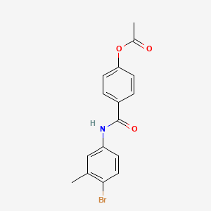 molecular formula C16H14BrNO3 B11179986 4-[(4-Bromo-3-methylphenyl)carbamoyl]phenyl acetate 