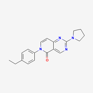 molecular formula C19H20N4O B11179991 6-(4-ethylphenyl)-2-(pyrrolidin-1-yl)pyrido[4,3-d]pyrimidin-5(6H)-one 