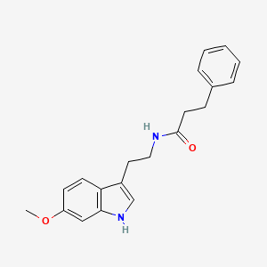 molecular formula C20H22N2O2 B11179994 N-[2-(6-methoxy-1H-indol-3-yl)ethyl]-3-phenylpropanamide 