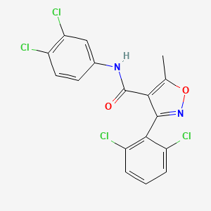 molecular formula C17H10Cl4N2O2 B11180001 3-(2,6-dichlorophenyl)-N-(3,4-dichlorophenyl)-5-methyl-1,2-oxazole-4-carboxamide 