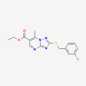 Ethyl 2-[(3-chlorobenzyl)sulfanyl]-7-methyl[1,2,4]triazolo[1,5-a]pyrimidine-6-carboxylate