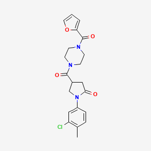 1-(3-Chloro-4-methylphenyl)-4-{[4-(furan-2-ylcarbonyl)piperazin-1-yl]carbonyl}pyrrolidin-2-one