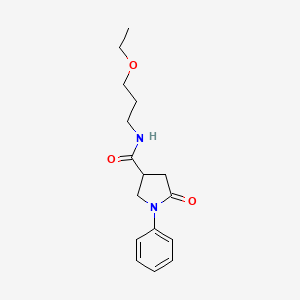 N-(3-ethoxypropyl)-5-oxo-1-phenylpyrrolidine-3-carboxamide