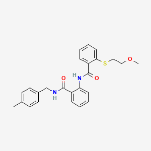 2-[(2-methoxyethyl)sulfanyl]-N-{2-[(4-methylbenzyl)carbamoyl]phenyl}benzamide