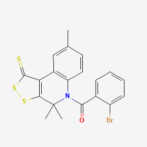 (2-bromophenyl)(4,4,8-trimethyl-1-thioxo-1,4-dihydro-5H-[1,2]dithiolo[3,4-c]quinolin-5-yl)methanone