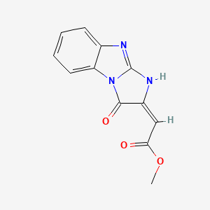 Acetic acid, 2-[3-oxo-1H-imidazo[1,2-a][1,3]benzimidazol-2(3H)-yliden]-, methyl ester