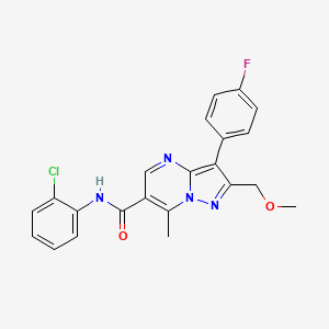 N-(2-chlorophenyl)-3-(4-fluorophenyl)-2-(methoxymethyl)-7-methylpyrazolo[1,5-a]pyrimidine-6-carboxamide