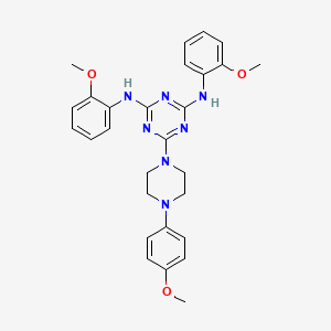 N,N'-bis(2-methoxyphenyl)-6-[4-(4-methoxyphenyl)piperazin-1-yl]-1,3,5-triazine-2,4-diamine