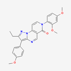 7-(2,4-dimethoxyphenyl)-2-ethyl-3-(4-methoxyphenyl)pyrazolo[1,5-a]pyrido[3,4-e]pyrimidin-6(7H)-one