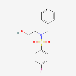 N-benzyl-4-fluoro-N-(2-hydroxyethyl)benzenesulfonamide