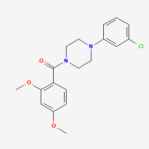 molecular formula C19H21ClN2O3 B11180236 1-(3-Chlorophenyl)-4-(2,4-dimethoxybenzoyl)piperazine 