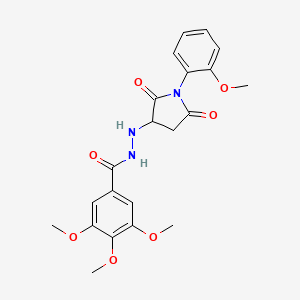 3,4,5-trimethoxy-N'-[1-(2-methoxyphenyl)-2,5-dioxopyrrolidin-3-yl]benzohydrazide