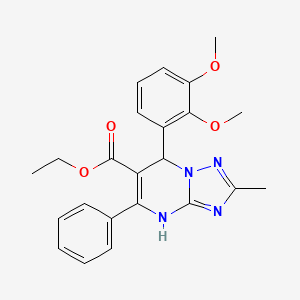 Ethyl 7-(2,3-dimethoxyphenyl)-2-methyl-5-phenyl-4,7-dihydro[1,2,4]triazolo[1,5-a]pyrimidine-6-carboxylate