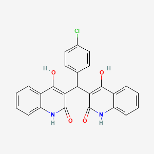 3,3'-[(4-chlorophenyl)methanediyl]bis(4-hydroxyquinolin-2(1H)-one)