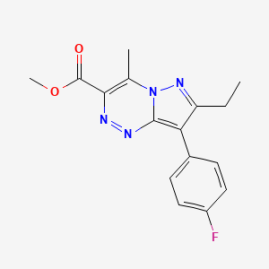 molecular formula C16H15FN4O2 B11180314 Methyl 7-ethyl-8-(4-fluorophenyl)-4-methylpyrazolo[3,2-C][1,2,4]triazine-3-carboxylate 